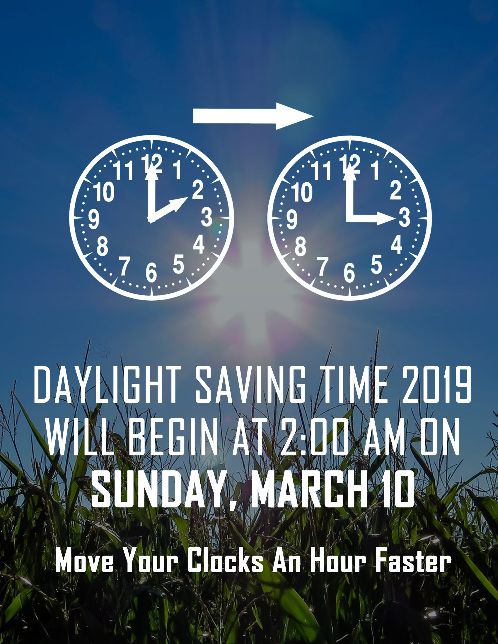 Daylight Saving Time Sunday, March 10th 2019 Columbia College
